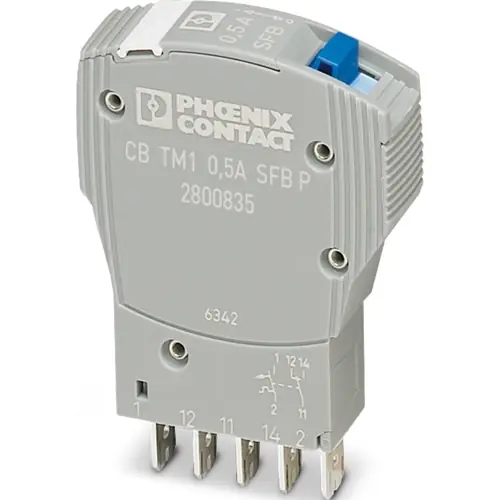 Schnäppchen Schutzschalter, thermisch-magnetisch, 1-polig, 0.5 A, 50 V (DC), Flachstecker, IP30, 2800835