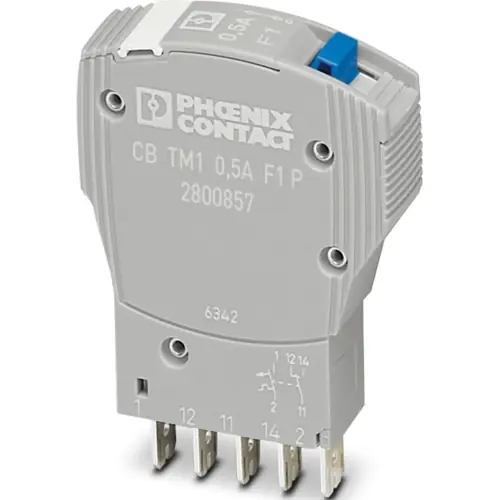 Finale Aktion Schutzschalter, thermisch-magnetisch, 1-polig, 0.5 A, 50 V (DC), Flachstecker, IP30, 2800857