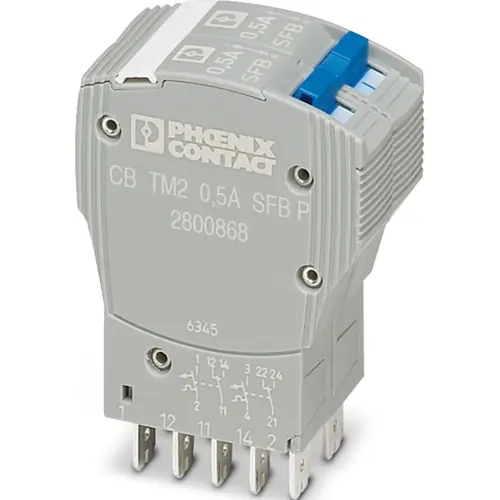 Schnäppchen Schutzschalter, thermisch-magnetisch, 2-polig, 0.5 A, 80 V (DC), Flachstecker, IP30, 2800868