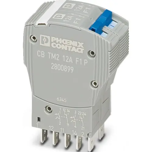 Schutzschalter, thermisch-magnetisch, 2-polig, 12 A, 80 V (DC), Flachstecker, IP30, 2800899 Ausverkauf