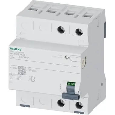 Neue Kollektion Fehlerstromschutzschalter, 2-polig, 80 A, 30 mA, Typ B, 230 V, 5SV3327-4KK60