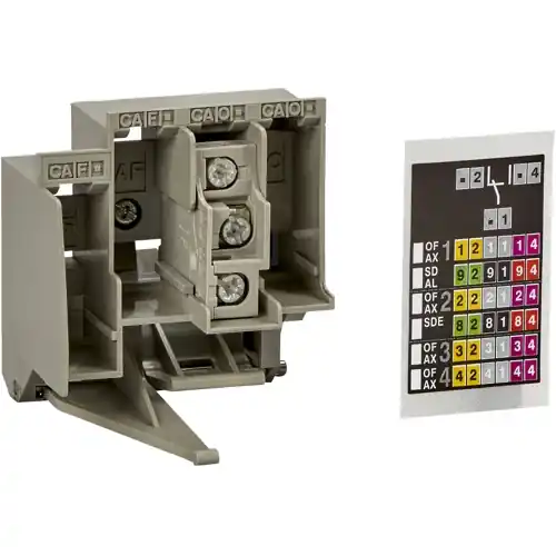 Echt Hilfskontakt, 1 Öffner + 1 Schließer, für Compact NS630b..1600/NS1600b..3200/INS/INV/NSX/NSX DC/Easypact CVS/Powerpact Multistandard, 33012