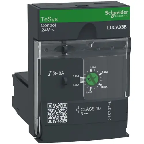 Standard-Steuereinheit, LUC A, Klasse 10, 0,15-0,6 A, 24 VAC, für Leistungssockel LUB12/LUB32/LUB38/LUB120/LUB320/LUB380/Wendeschützschalter LU2B12B/LU2B32B, LUCAX6B Direktkauf