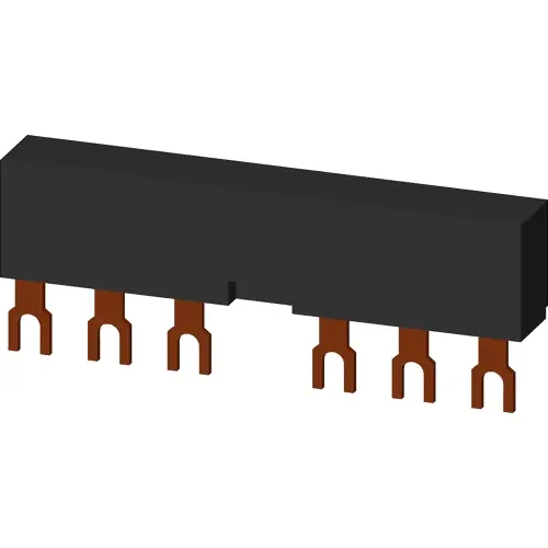 Markenware Sammelschiene, 3-Phasen, 55 mm, für Leistungsschalter 3RV2 (2 Schalter+Zubehör), 3RV1915-2AB
