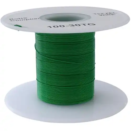 Jetzt Kaufen ETFE-Wire-Wrap-Draht, 0,13 mm², AWG 26, gelb, Außen-Ø 0,71 mm, 100-26TY