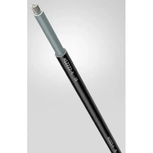Copolymer-Photovoltaik-Kabel, halogenfrei, H1Z2Z2-K, 10 mm², schwarz, Außen-Ø 7,1 mm, 1023761 Kostenfreie Lieferung