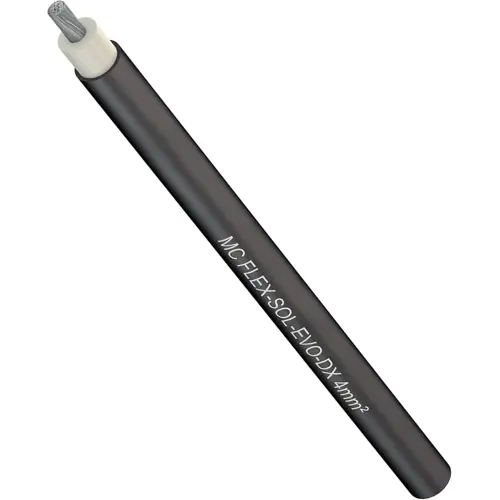 Nur Für Kurze Zeit Polyolefin-Photovoltaik-Kabel, halogenfrei, Cableline, 4,0 mm², 52 x 0,3 mm, schwarz, Außen-Ø 6,35 mm, 62.7435-91021