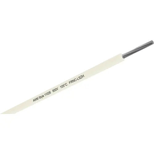 mPPE-Schaltlitze, halogenfrei, UL-Style 11028, 0,34 mm², AWG 22, 7 x 0,25 mm, weiß, Außen-Ø 1,3 mm, 090220701 Kostenloser Versand