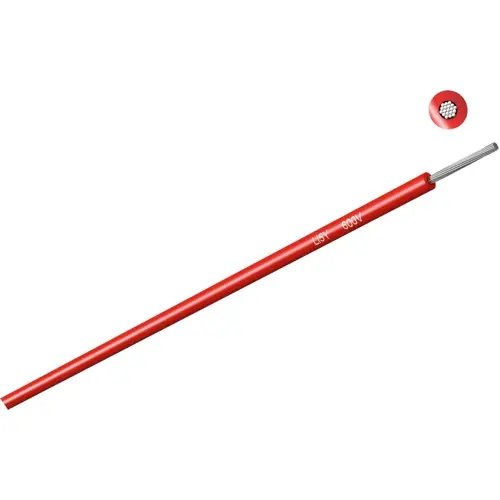 Direktkauf PTFE-Schaltlitze, Li5Y_600V, 0,88 mm², AWG 18, 19 x 0,254 mm, rot, Außen-Ø 1,63 mm, 571911808