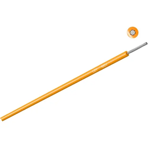 Markenware PTFE-Schaltlitze, Li5Y_600V, 0,34 mm², AWG 22, 19 x 0,16 mm, orange, Außen-Ø 1,17 mm, 571912210