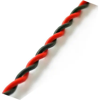 PVC-Schaltlitze, verdrillt, 2-LiY, 0,25 mm², 14 x 0,15 mm, rot/schwarz, Außen-Ø 2,7 mm, BYB-5-92F330 Top-Seller