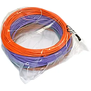 Ausverkauf PVC-Drähte Sortiment, 5 Farben á 5 Meter, Yv, 1 x 0,8 mm, weiß/braun/grau/violett/orange, Außen-Ø 1,4 mm, BYB-5-92F354