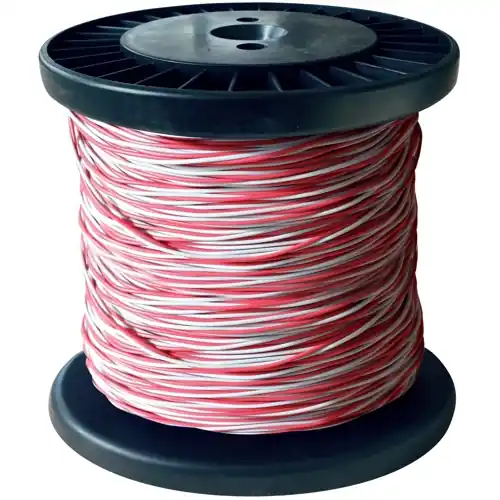 Abverkauf PVC-Schaltdraht, Yv, 2 x 0,6 mm, weiß/rot, Außen-Ø 1,1 mm, BYB-5-92F428