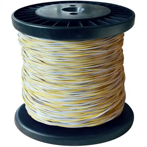 Begrenztes Angebot PVC-Schaltdraht, Yv, 2 x 0,8 mm, weiß/gelb, Außen-Ø 1,4 mm, BYB-5-92F434