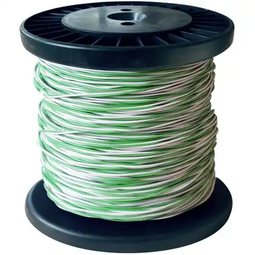 Finale Aktion PVC-Schaltdraht, Yv, 2 x 0,8 mm, weiß/grün, Außen-Ø 1,4 mm, BYB-5-92F435