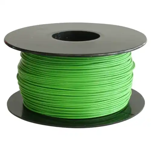 Echt PVC-Schaltdraht, Yv, 1 x 0,8 mm, grün, Außen-Ø 1,4 mm, BYB-5-92F461