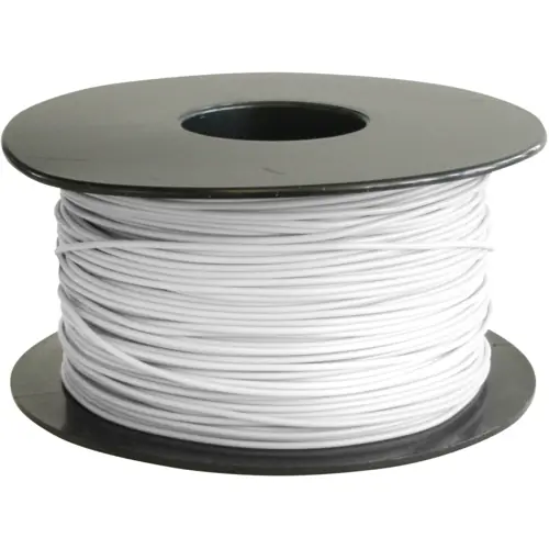 Schneller Versand PVC-Schaltdraht, Yv, 1 x 0,8 mm, weiß, Außen-Ø 1,4 mm, BYB-5-92F463