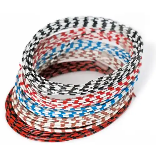 PVC-Litze Sortiment, 5 Farben á 5 Meter, LiYv, 0,14 mm², 18 x 0,1 mm, Außen-Ø 1,1 mm, BYB-5-92F534 Neu