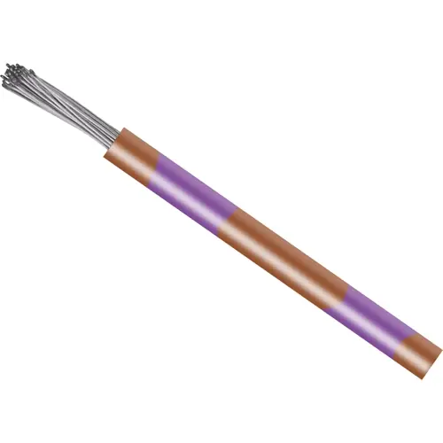PVC-Schaltlitze, hochflexibel, LiYv, 0,14 mm², 18 x 0,1 mm, braun/violett, Außen-Ø 1,1 mm, BYB-5-92F5392 Kostenfreie Lieferung