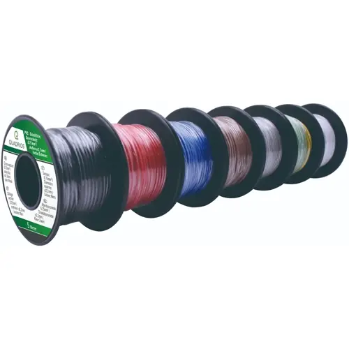 PVC-Litze Sortiment, 0,75 mm², schwarz/weiß/rot/blau/braun/grau/grün-gelb, Außen-Ø 2,2 mm, 19011CA088 Rabatt