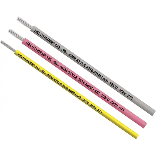 XLPO-Schaltlitze, halogenfrei, HELUTHERM 145 UL/CSA 300V, AWG 14, grün/gelb, Außen-Ø 3,5 mm, 61886 Begrenztes Angebot