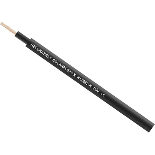XLPO-Photovoltaik-Kabel, halogenfrei, SOLARFLEX-X H1Z2Z2-K, 4,0 mm², AWG 12, schwarz, Außen-Ø 5,9 mm, 713530 Must-Have