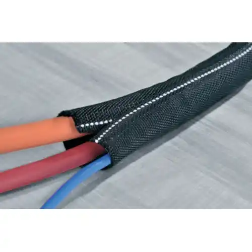 Sonderaktion Selbstschließender Schutzschlauch, Innen-Ø 38 mm, Außen-Ø 50 mm, Polyester, schwarz, 170-01109