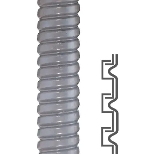 Spiral-Schutzschlauch, Innen-Ø 17 mm, Außen-Ø 21 mm, BR 55 mm, Metall/PVC, grau, 12010111017 Kostenfreie Lieferung