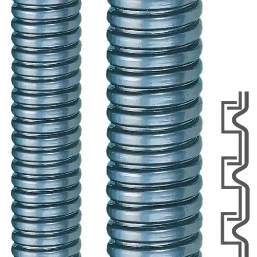 Schutzschlauch, Innen-Ø 29 mm, Außen-Ø 36 mm, BR 90 mm, Metall/PU, blau, 12210711029 Preisknaller