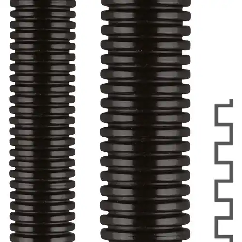 Echt Wellschlauch, Innen-Ø 36 mm, Außen-Ø 42.5 mm, BR 65 mm, PP, schwarz, 10231002036