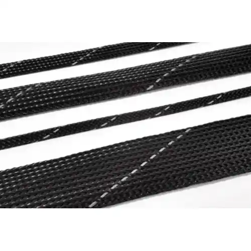 Mega-Angebot Polyester-Geflechtschlauch, Innen Ø 4 mm, Bereich 3-7 mm, schwarz, -50 bis 150 °C, 170-30400