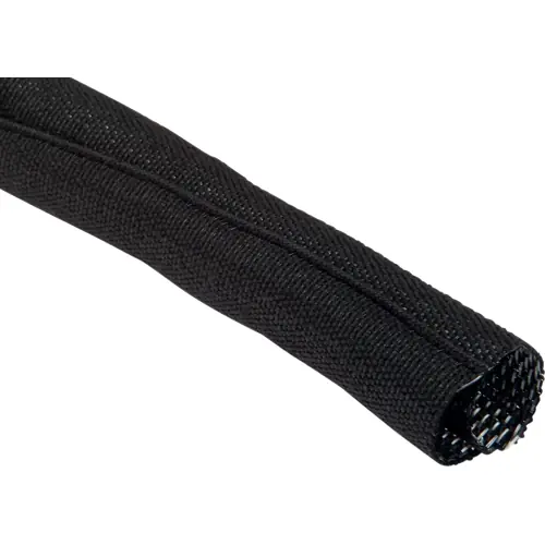 Polyester-Geflechtschlauch, Bereich 3-5 mm, schwarz, halogenfrei, -55 bis 150 °C, 83342110 Ausverkauf