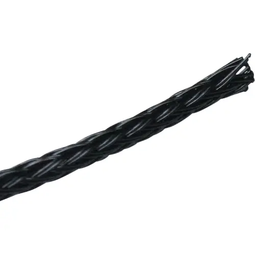 Kunststoff-Geflechtschlauch, Bereich 3-8 mm, schwarz, halogenfrei, -50 bis 130 °C, 06240002010 Echt