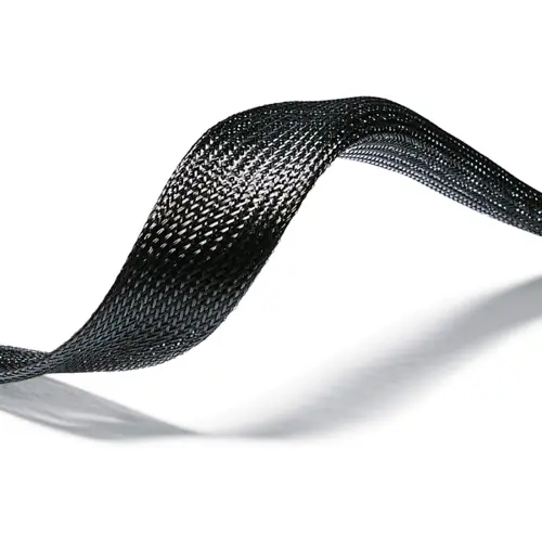 Kunststoff-Geflechtschlauch, Innen Ø 6 mm, Bereich 4-11 mm, schwarz, halogenfrei, -50 bis 150 °C, 170-10600 Markenware