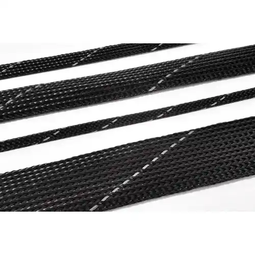 Nur Für Kurze Zeit Polyester-Geflechtschlauch, Innen Ø 8 mm, Bereich 7-13 mm, schwarz, -50 bis 150 °C, 170-30800