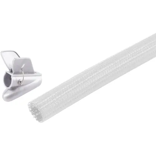 Solange Der Vorrat Reicht Geflechtschlauch-Set, Innen Ø 25 mm, Bereich 25-26 mm, weiß, halogenfrei, -50 bis 150 °C, BS18-36066