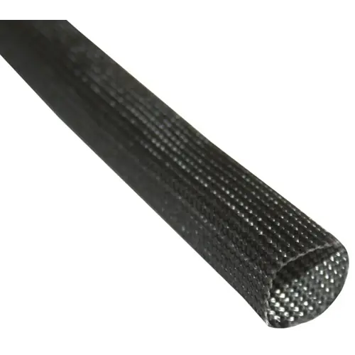 Glasfaser-Geflechtschlauch, Innen Ø 10 mm, grau, halogenfrei, -30 bis 250 °C, 06370115013 Markenware