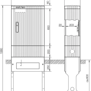Preiswert ABN Säule BH4 4 Einbaueinh. SK155A