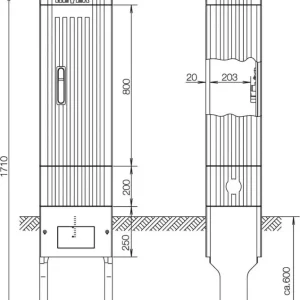 ABN Säule BH5 2 Einbaueinh. SK172A Neuheit