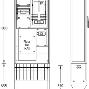 Saisonangebot uesa Zähleranschlußsäule ZAS-1-FL-S ENSO