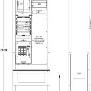 uesa Zähleranschlußsäule ZAS-S1-1MP S.Hamburg Echt