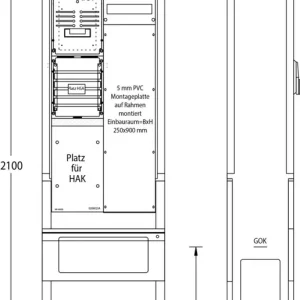 uesa Zähleranschlußsäule ZAS-S1-1MP Schleswig Kostenloser Versand