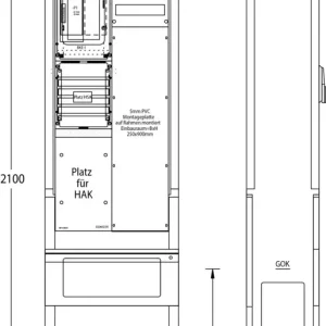 Garantierte Lieferung uesa Zähleranschlußsäule ZAS-S-1-1MP We.Weser