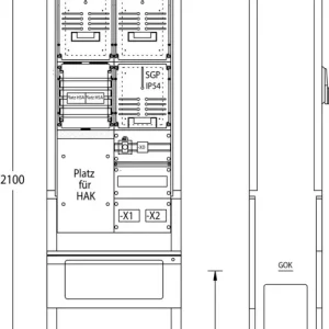 uesa Zähleranschlußsäule ZAS-S-2-TSG AVACON Ausverkauf
