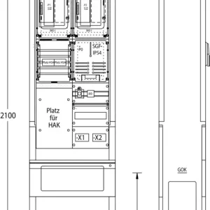 Abverkauf uesa Zähleranschlußsäule ZAS-S-2-TSG We.Weser