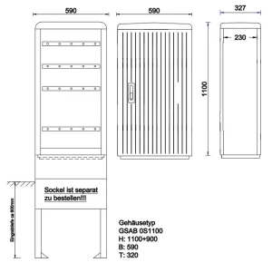 Preisreduziert GSAB Elektrotechnik Normkabelverteilerschrank 0S1100K