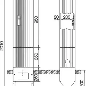 Hager Kabelverteilersäule ZAK202A Sofort Bestellen