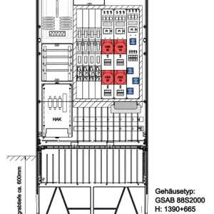 Jetzt Bestellen GSAB Elektrotechnik Festplatzsäule 22.88.1P11Sy4LSL00