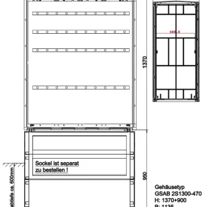 Billig GSAB Elektrotechnik Normkabelverteilerschrank 2S1300K-470