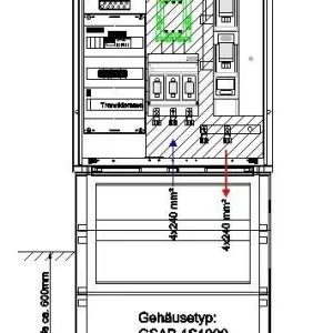 Aktuell GSAB Elektrotechnik NA-Schutzschrank 1S1000AR110kWLSL2